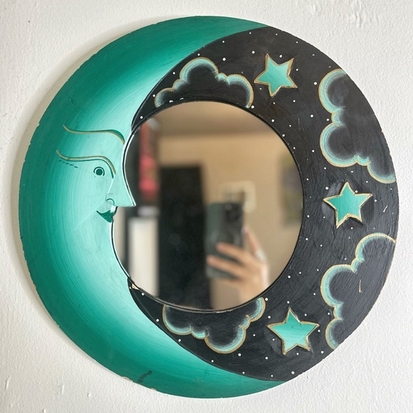 Other - Wooden Crescent Moon Mirror